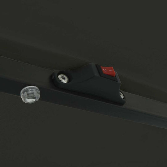 Umbrelă Rotundă Din Aluminiu Neagră Φ3.95xÎ2.49m