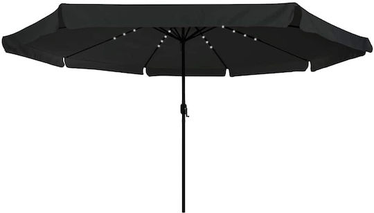 Umbrelă Rotundă Din Aluminiu Neagră Φ3.95xÎ2.49m