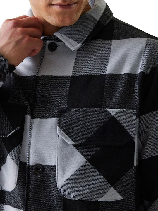 Mânecă Lungă Overshirt Negru
