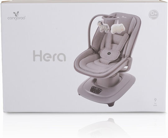 Cangaroo Electric Relax pentru Bebeluși Leagăn Hera cu Muzică Gri deschis