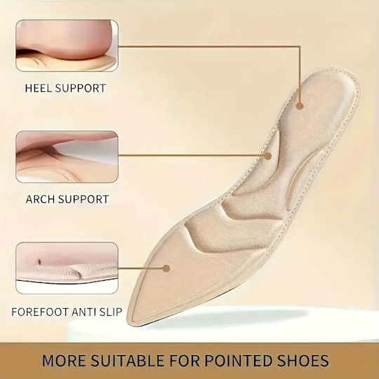 Ανατομικοί Πάτοι Παπουτσιών με Memory Foam για Τακούνια 1OMO65 2τμχ