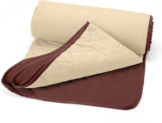Alcam Κουβερλί Διπλό Chocolate/cream 210x220cm