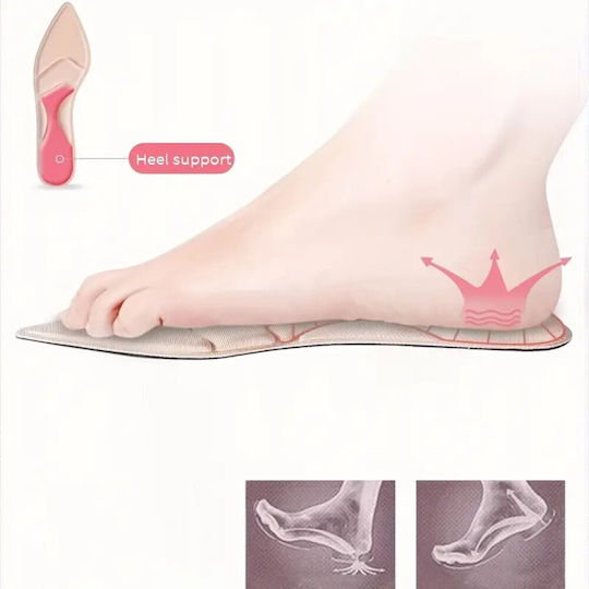 Ανατομικοί Πάτοι Παπουτσιών με Memory Foam για Τακούνια 1OMO65 2τμχ