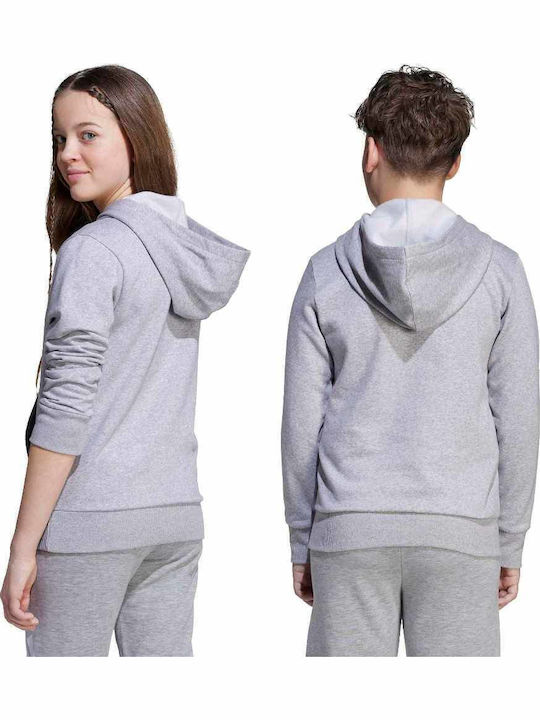 adidas Παιδικό Φούτερ με Κουκούλα και Τσέπες Grey Heather