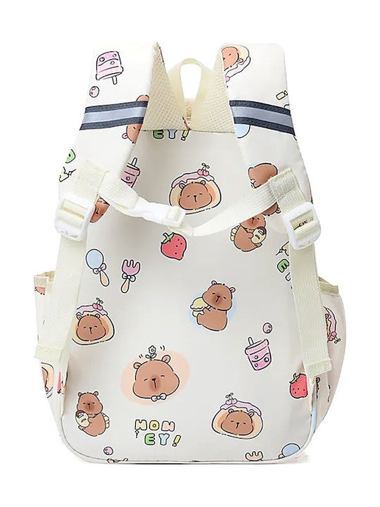 Kourk Kids Bag Backpack White 25cmx12cmx35cmcm
