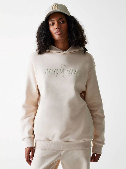 Sweatshirt with Hood Light Beige