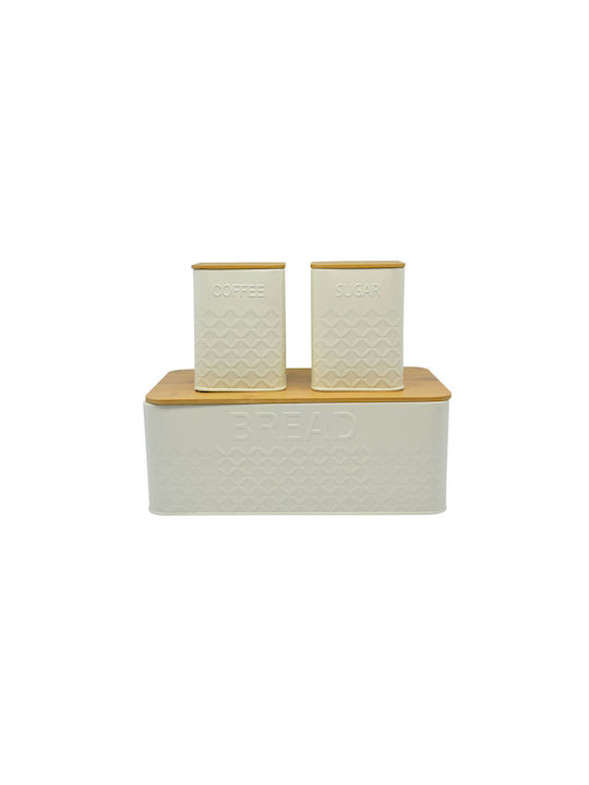 Ankor Coffee Jar with Lid Metallic Beige 10x10x13.5cm 1 Pieces