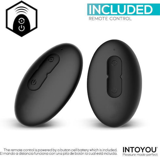 IntoYou Vibrating Plug with Flipping Tongue Mini Δονητής με Απομακρυσμένο Έλεγχο 10cm Μαύρος