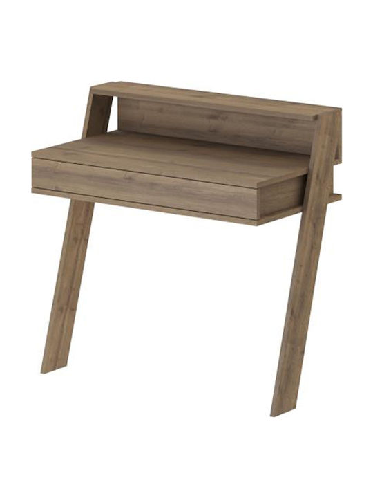 Desk Cowork Wooden Open Walnut 94x50x91cm