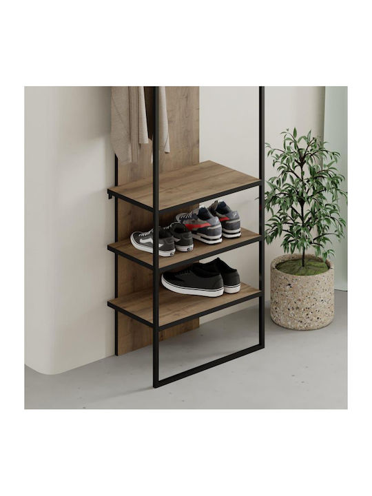 Archy Eingangsmöbel mit Garderobe & Schuhschrank Open Walnut 53x31.7x180cm