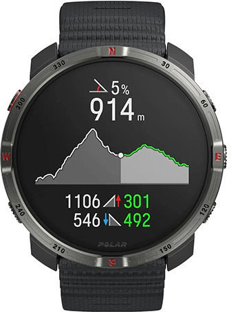 Polar GRIT X2 44mm Αδιάβροχο Smartwatch με Παλμογράφο (Μαύρο)