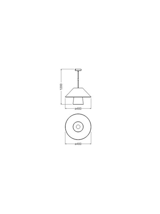 Osram Pendant Light Brown with Socket E27 40x40cm