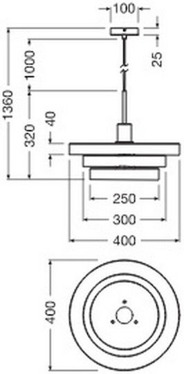 Osram Висящо Осветително Тяло Син с Цокъл E27
