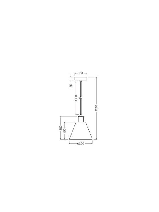 Osram Κρεμαστό Φωτιστικό Καφέ με Ντουί E27