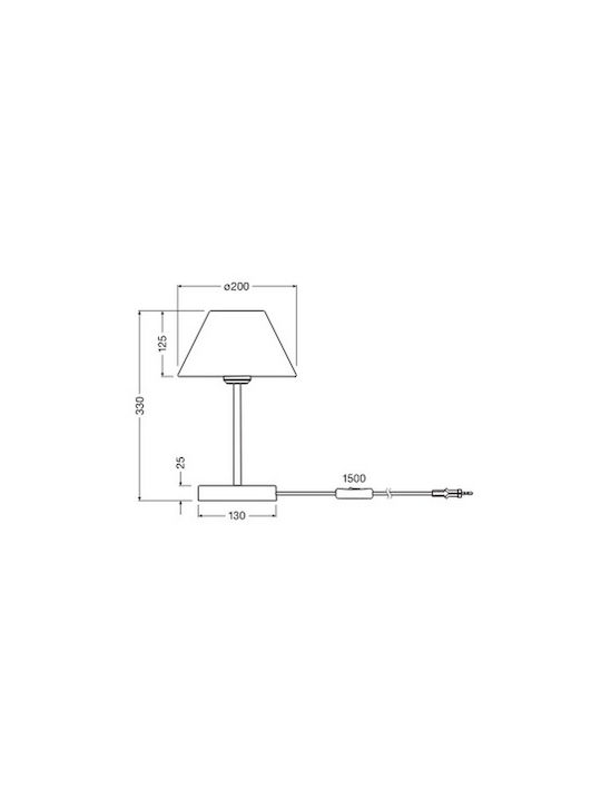 Osram Lampă de masă pentru Soclu E27 cu Abajur Maro și Bază