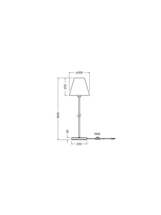 Osram Φωτιστικό Δαπέδου με Ντουί για Λαμπτήρα E27 Καφέ