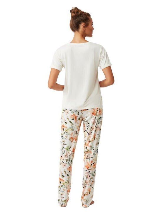 Catherine's Sommer Damen Pyjama-Set White