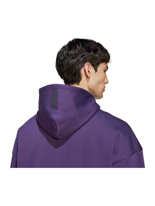 Z.n.e. Fullzip Hooded Track Jacket Men's Cardigan Plum