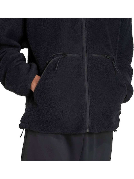 Cardigan Fleece pentru Bărbați Black