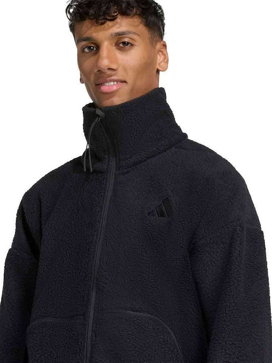 Cardigan Fleece pentru Bărbați Black