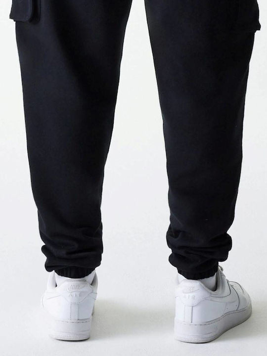Cargo Sweatpants with Elastic Black