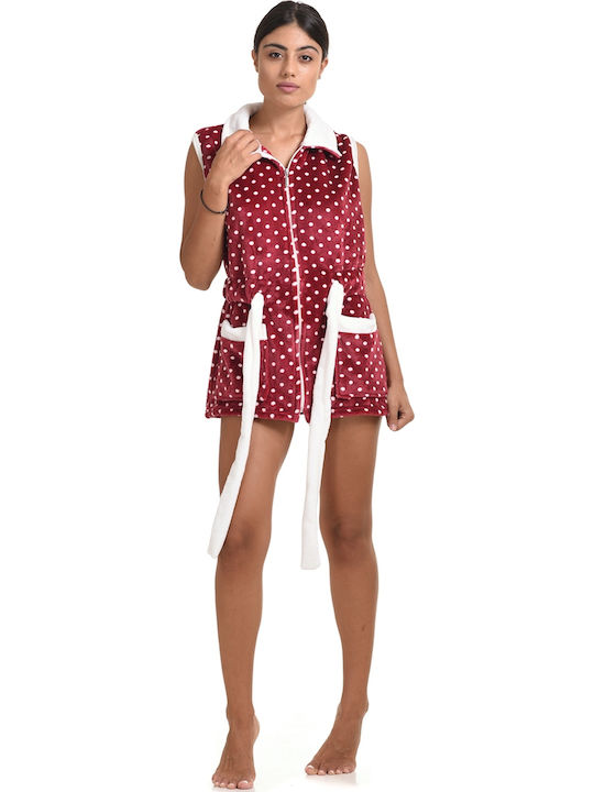 Silk Dream Sommer Damen Pyjama-Set Bordeaux