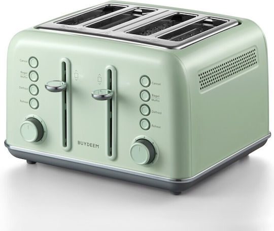 Buydeem Тостер Двуместна 1800W Зелена