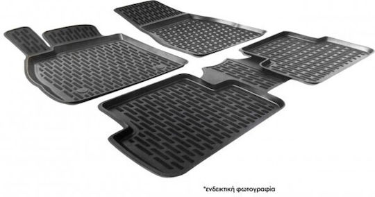 Perflex Set of Front and Rear Mats Universal 4pcs Tray Type BMW X6 F16 5D 2014-2019 Black