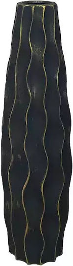 Floor Vase Black Gold Curly Φ17x57cm 6/pk Floor Vase Black Gold Curly Φ17x57cm 6/pk