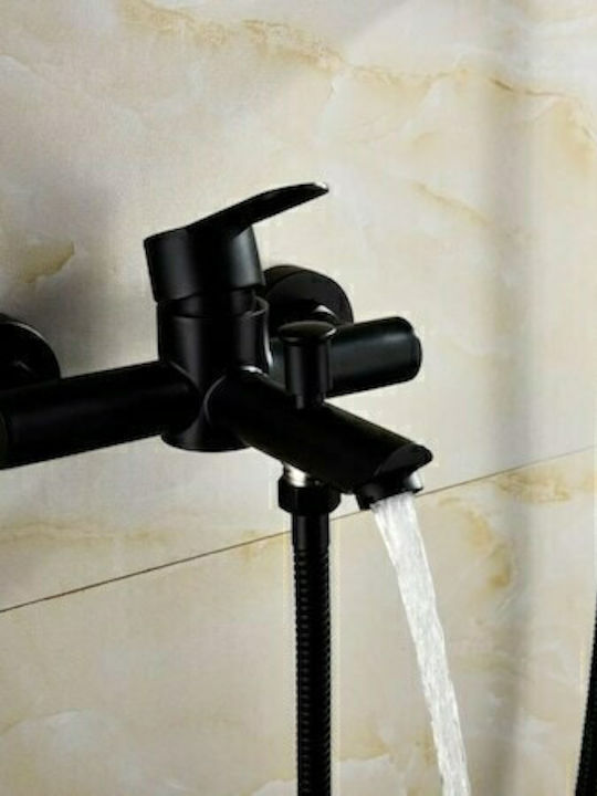 7453367-009 Mixing Bathtub Shower Faucet Complete Set Black
