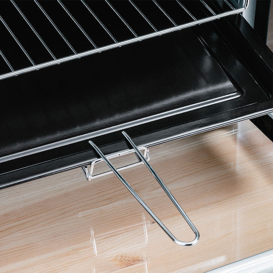 Voltz Electric Countertop Oven 45lt with 2 Burners and Air Black