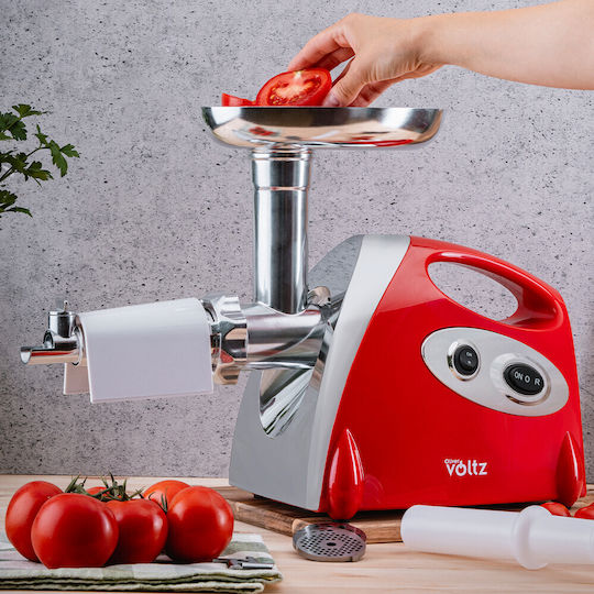 Voltz Машина за мелене на месо / домати 1400W Червена