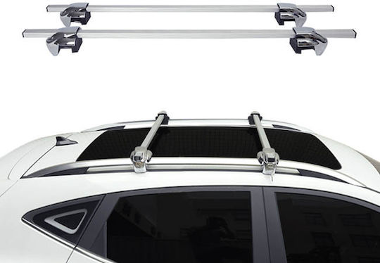 Auto Gs Μπάρες Οροφής Αλουμινίου 123εκ. Universal για Αυτοκίνητα με Εργοστασιακές Μπάρες (Σετ χωρίς πόδια) Μαύρες