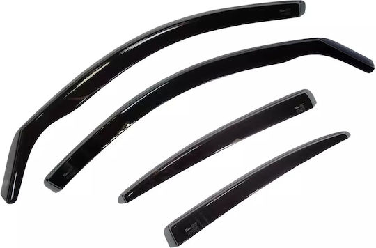 Heko Set of Windbreakers Front and Rear Car Dark Fime for Audi A5 2024+ 4pcs