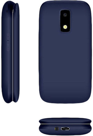 Lamtech Flip-X Dual SIM (32MB/32MB) Mobile with Large Buttons Blue