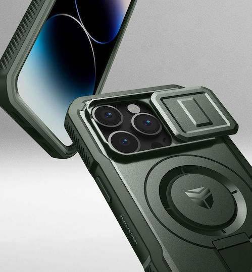 Dexnor 360 Full Cover Husa Metalică Verde iPhone 14 Pro