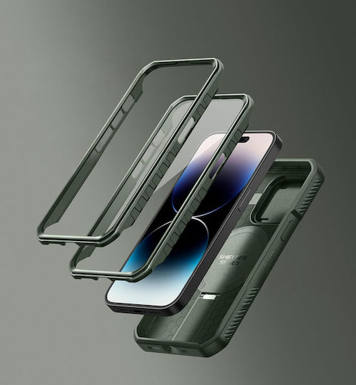 Dexnor 360 Full Cover Husa Metalică Verde iPhone 14 Pro