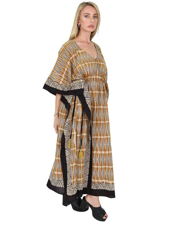 Aquablue Women's Maxi Caftan Beachwear White
