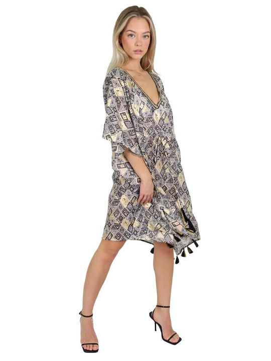 Aquablue Damen Kaftan Strand Beige