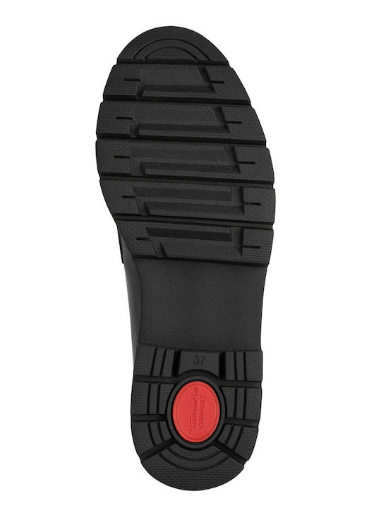 Leder Damen Mokassins in Schwarz Farbe