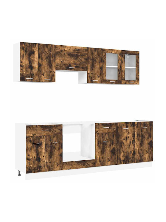 Ντουλάπι Κρεμαστό Καπνιστή Δρυς 240x46x81.5εκ.