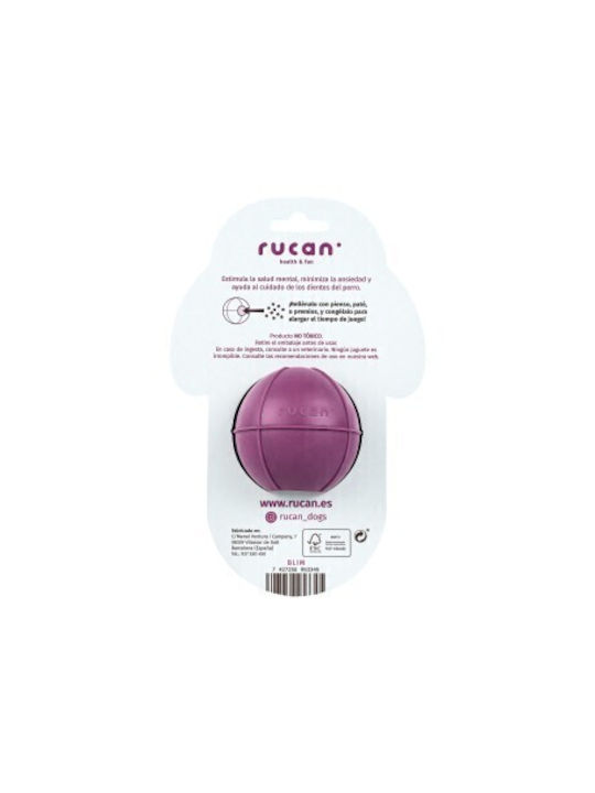 RUCAN INTERACTIVE Μπάλα Παιχνίδι Σκύλου από Καουτσούκ Medium Μωβ 1τμχ