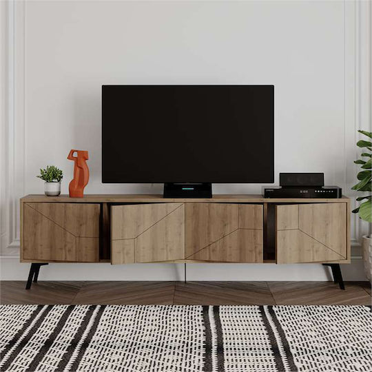 Dune Stand De Podea Deschis Culoare Nuc 180x29.6x50cm Dune Stand De Podea Deschis Culoare Nuc 180x29.6x50cm