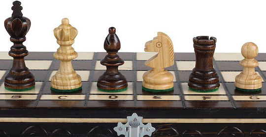 Chess + Checkers 35x35cm Cherry