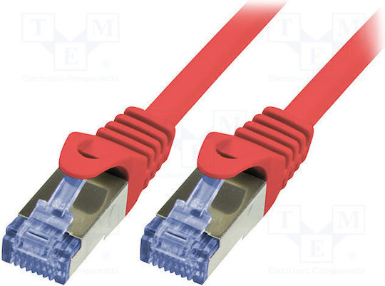 LogiLink S/FTP Cat.6a Gigabit Network Cable Ethernet 7.5m Red