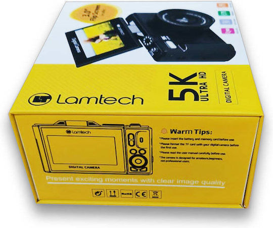 LAM980756 Action Camera 5K with 3" Screen and Wi-Fi Black