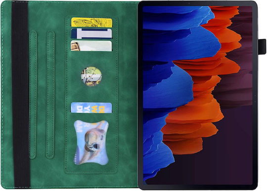 Flip Cover Ανθεκτική Πράσινη (Samsung Galaxy Tab S10 FE, S9 FE, S9, S8, S7)