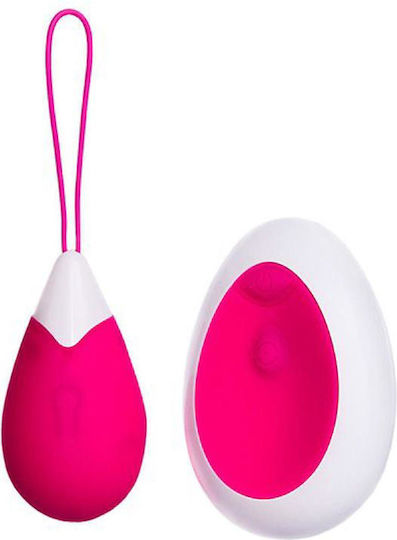 A-toys Egg Vibrator Cu Telecomandă Din Silicon Roz Alb 12 Cm