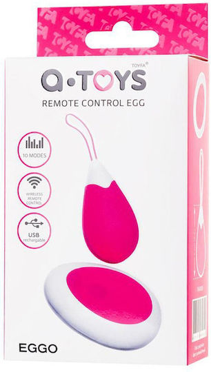 A-toys Egg Vibrator Cu Telecomandă Din Silicon Roz Alb 12 Cm