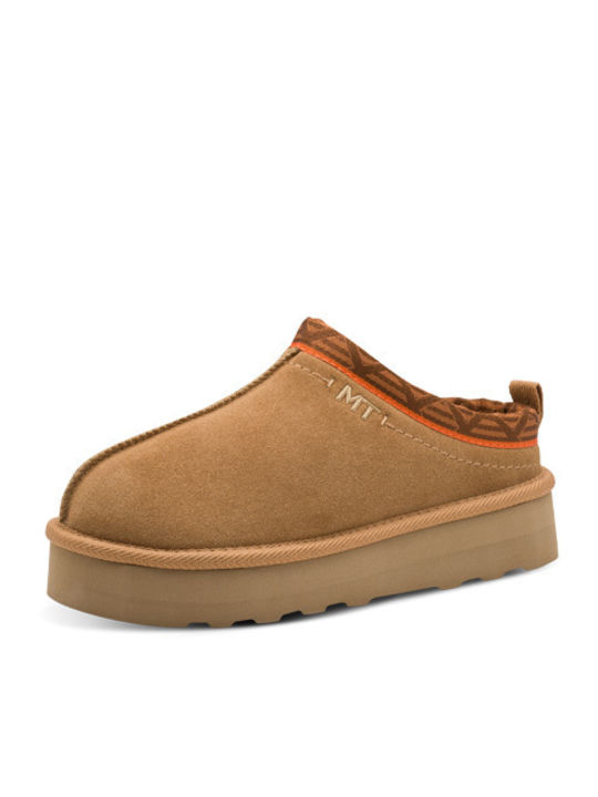 Winter Women's Slippers with Fur Brown